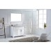 Victoria 48" Single Bathroom Vanity in White with Marble Top and Square Sink with Brushed Nickel Faucet and Mirror - B07D3ZKG3J